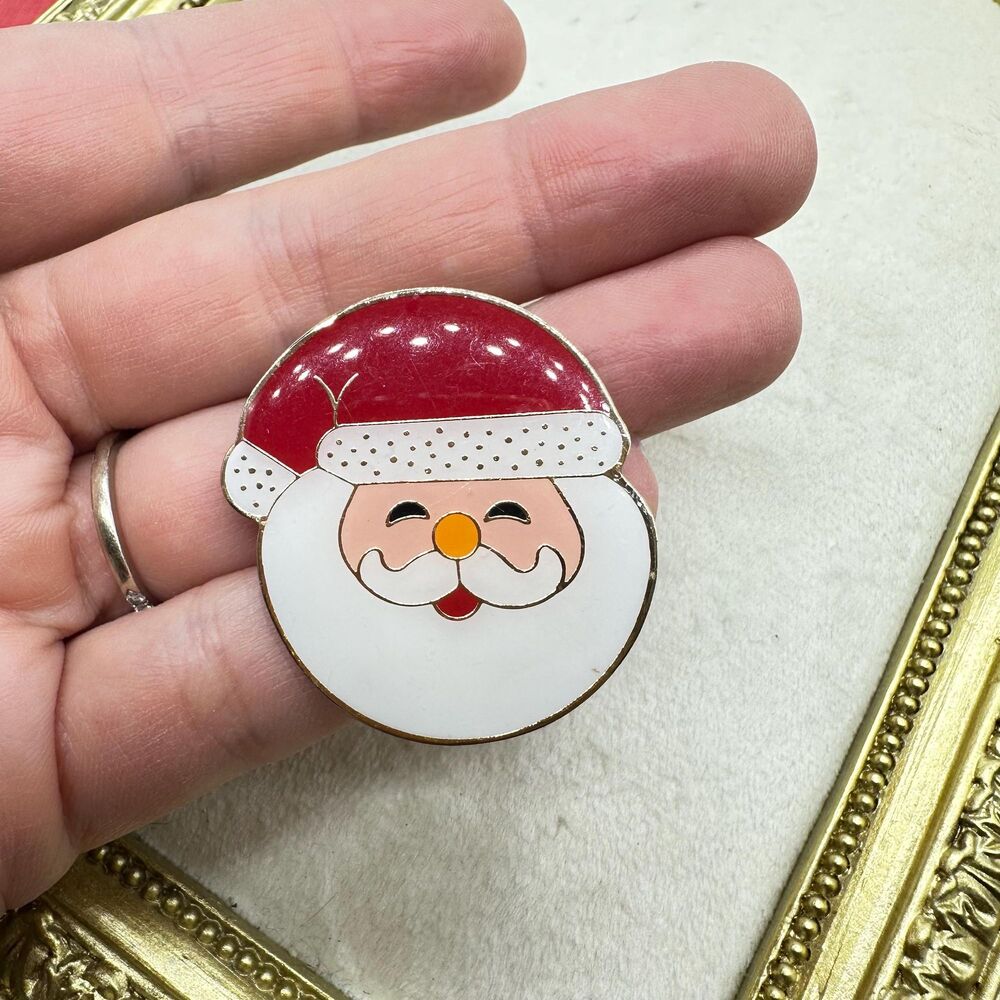 Vintage Jewelry Jolly Santa Brooch Pin